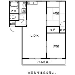 ローゼヒダカB棟の物件間取画像